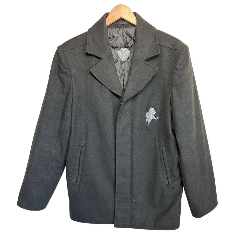 CCM Wool INSULATED JACKET ADULT Peacoat Overcoat Black